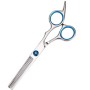 Foarfeca de coafor pentru Filat  cu surub Argintie de 6,0 uz Profesional Cod S6-2 - 01296